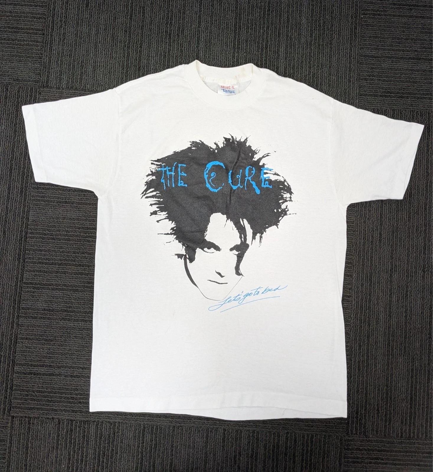 Vintage The Cure Band Concert T-Shirt L Let s Go to Bed -reprint Cotton Full S
