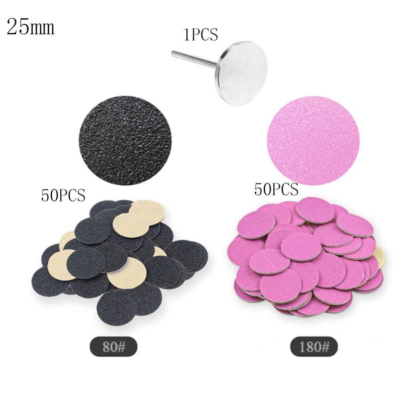 50/Pcs White Sanding Paper Pedicure Foot Care Tools 15Mm 20Mm 25Mm 35Mm Nail Drill Bit Disk Disc Salon Calluse Replaceable