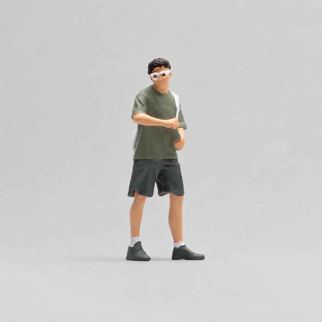 Casual Clothing Resin Miniature Male Figure Hand Painted 1 64 Scale for Diorama