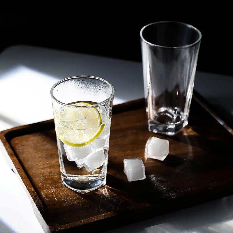 1pcs Creative Nordic Water Cup Classical Whiskey Glass Thick Bottomed Glass Juice Beverage Cups Bar Transparent Cocktail Glass