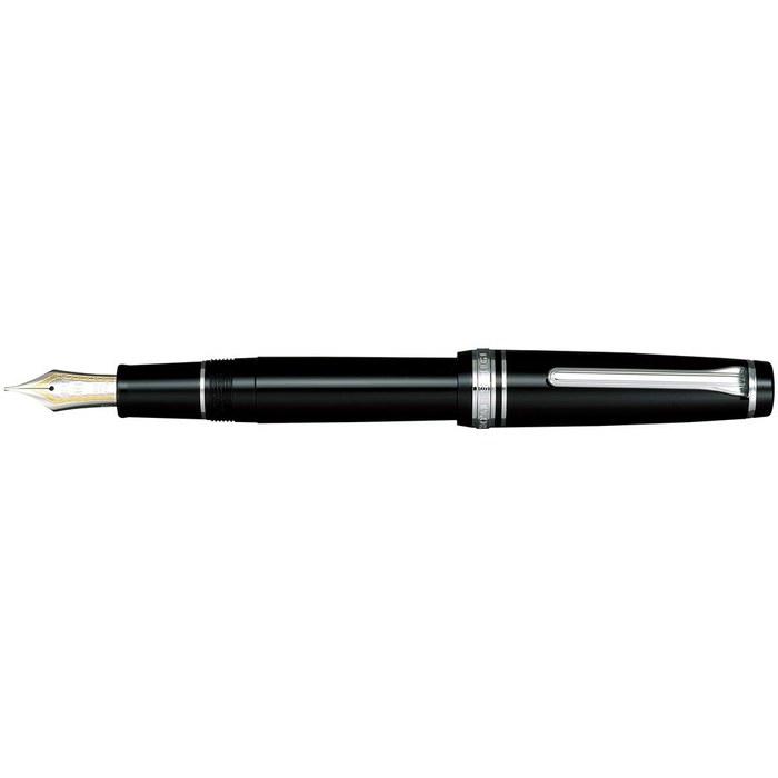 Sailor Professional Gear Fountain Pen Silver Black Fine Nib 11-2037-220