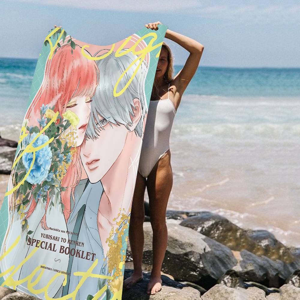 Liebe Anime Ein Zeichen von Zuneigung Mikrofaser Bedrucktes Strandtuch Bergsteigen Strand Schwimmen Laufen Saugfähiges Weiches Handtuch