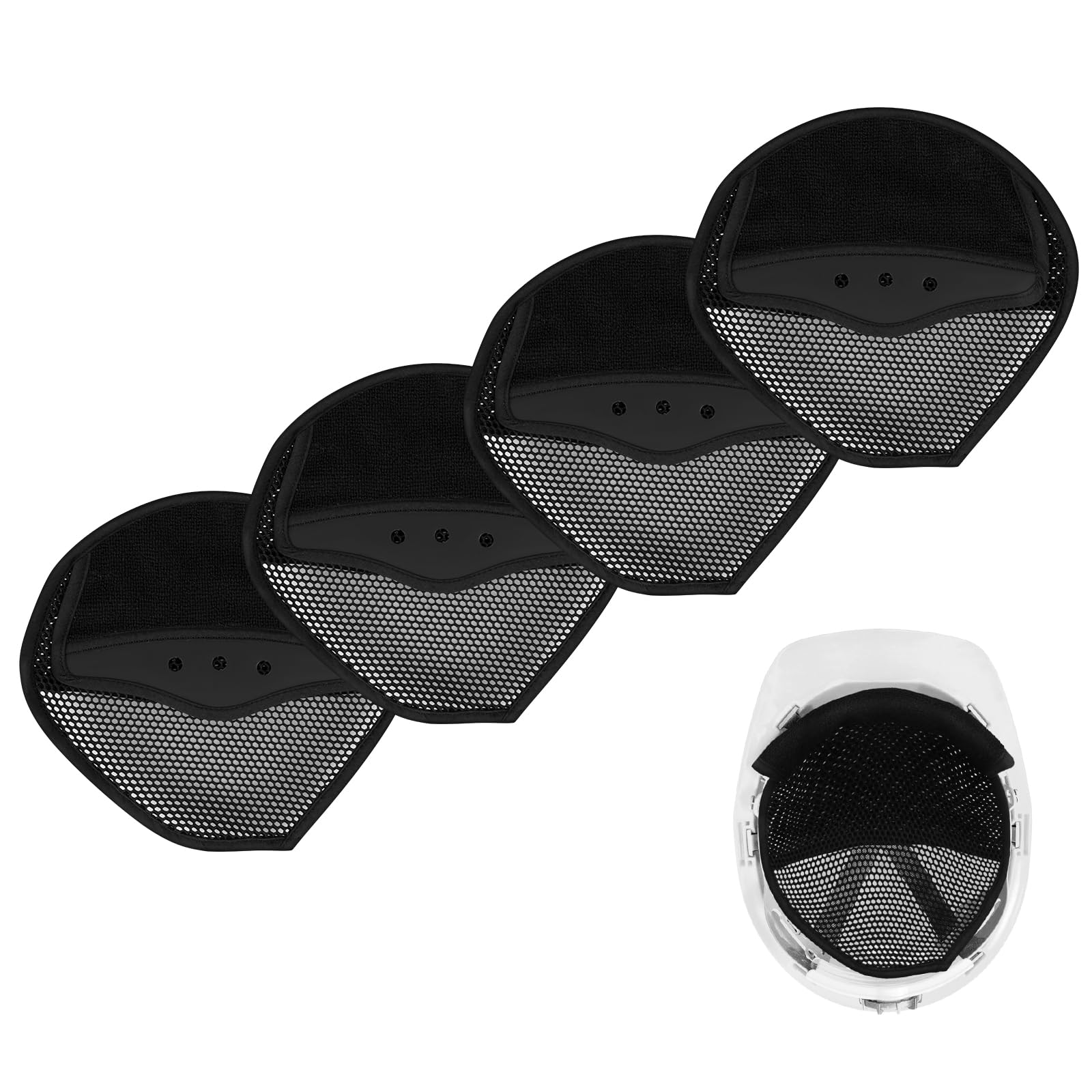 

Annymall Sweat Absorber Helmet Inner Cooling Inner Cap Work Sweat Stopper Pad Prevents Slipping Heat Wave Protection Washable Breathable Mesh Sweat чёрный