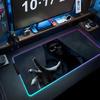 Geist Sensemann Mauspade RGB Gaming-Mauspad Großes LED-Pad PC-Schreibtischmatte Leuchtendes Mauspade Große Tastaturmatten Tischteppich Mit