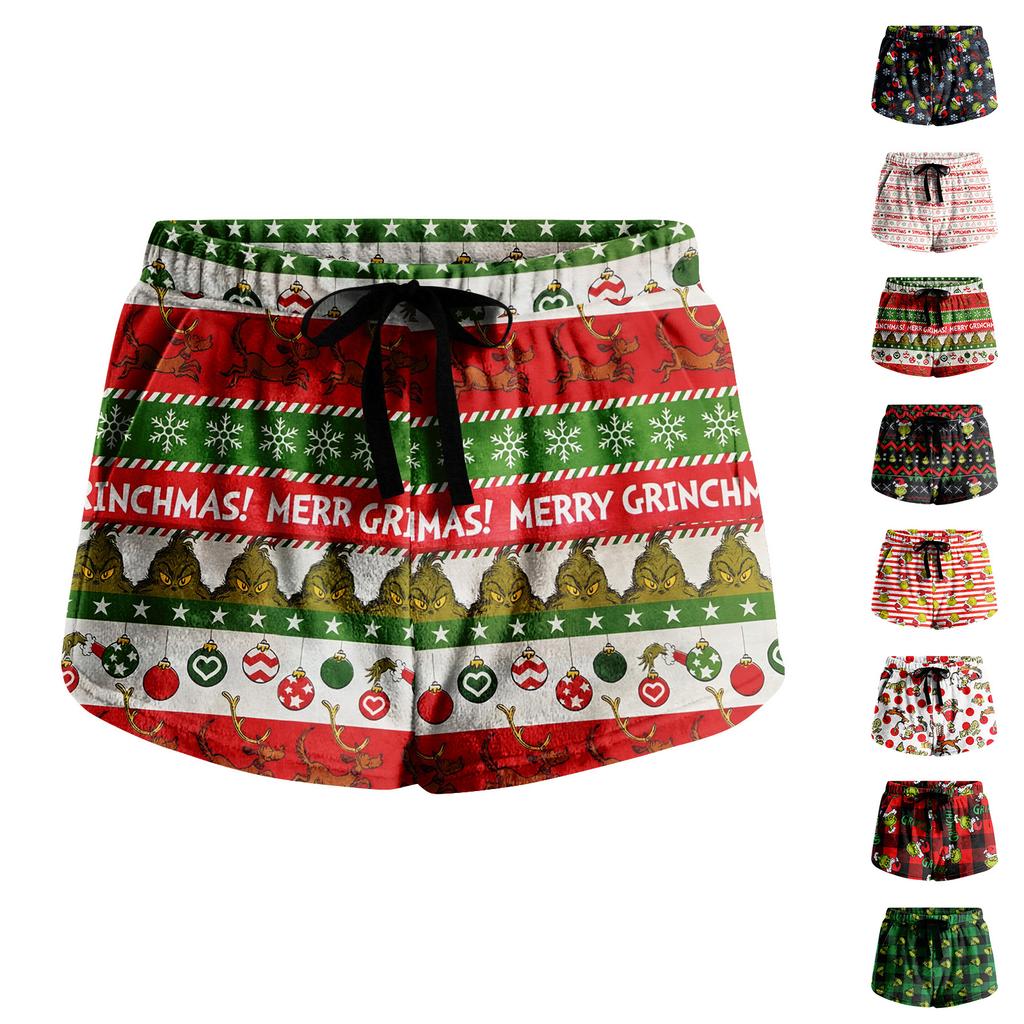 Women's Soft Stretch Flannel Short Side Pocket Drawstring Casual Pajama Pants Soft Pajama Pants