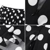 2025 Women's Retro Polka Dot Long Swing Skirt - European & American Style
