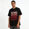 Be Mine Valentine Gradient Print Casual Crew Neck Tee Pure Cotton T-shirt