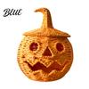 Handmade Woven Pumpkin Storage Handwoven Lantern Vintage Rustic Halloween Decor Hollow Smile Tiered Party Setting Accessories Face Jar with