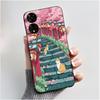 For TCL 50 5G T613K Case Cute Cat Cartoon Astronaut Black Silicone Soft Phone Cover for TCL 50 XE NxtPaper TCL50 50XE 5G Bumper