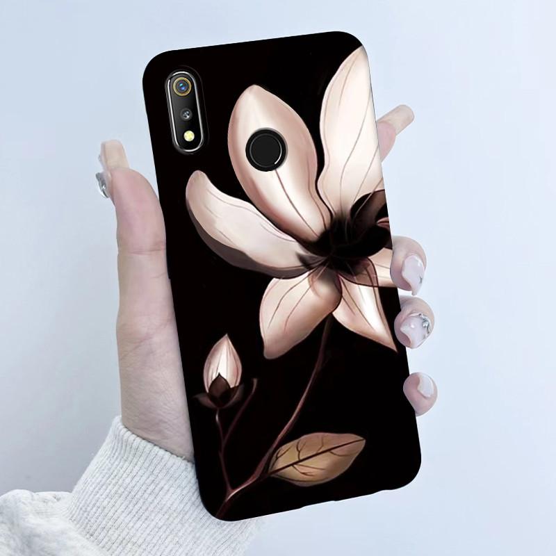 For Realme 3 3i 3Pro Phone Case Butterfly Flower Girl Design Soft Silicone TPU Back Housing for Oppo Realme 3 Realme3 Pro Covers