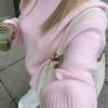 Women Sweaters Knit Basic Pullover Long Sleeve Round Neck Solid Spring Streetwear Knitwear Loose Elegant Jumper Female Tops