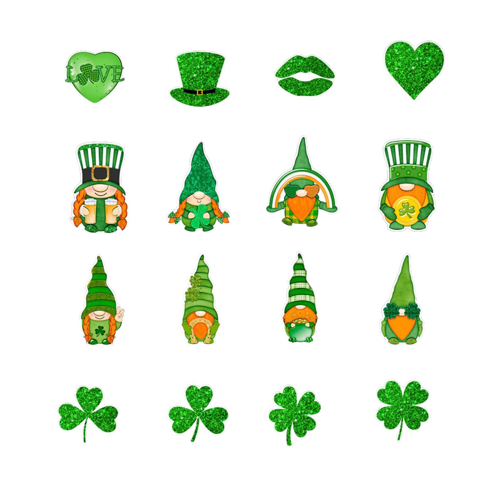 

50Pcs St. Patrick s Day Tat-too Stickers, St Patricks Day Face Stickers Amazing Irish St Patricks Day Decorations Party Favors One Size