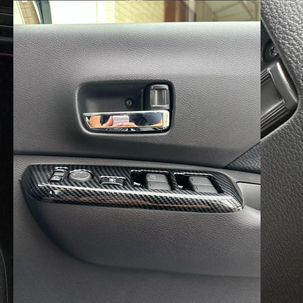 Hyorabyn Nissan New Luke B4 Series Carbon Pattern Door Switch Cover Window Lift Button