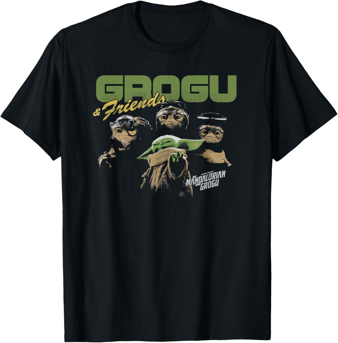 The Mandalorian and Grogu Anzellan Friends Retro T-Shirt S разноцветный
