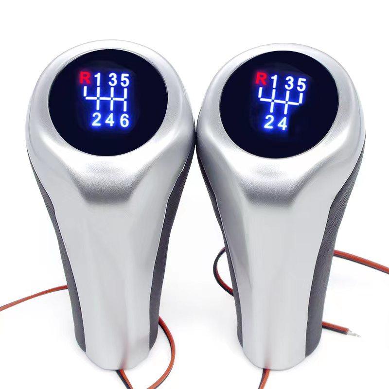 5/6 Speed Gear Shift Knob Manual Transmission Shift Stick Knob with LED Backlit for BMW E46 E90 E91 E92 X1 X3 X5