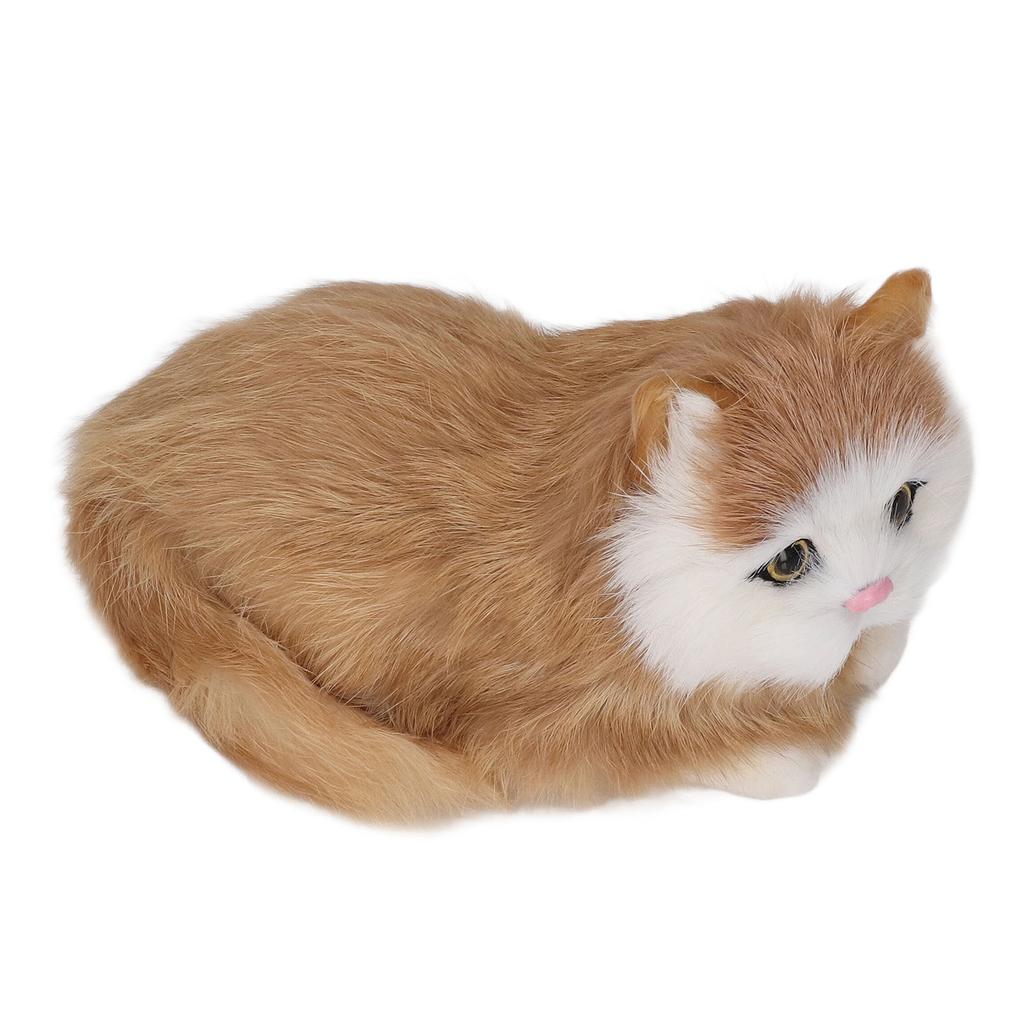 Simulation Stuffed Animals Cat Vivid Home Decoration Lifelike Soft Cute Fluffy Plush Cat