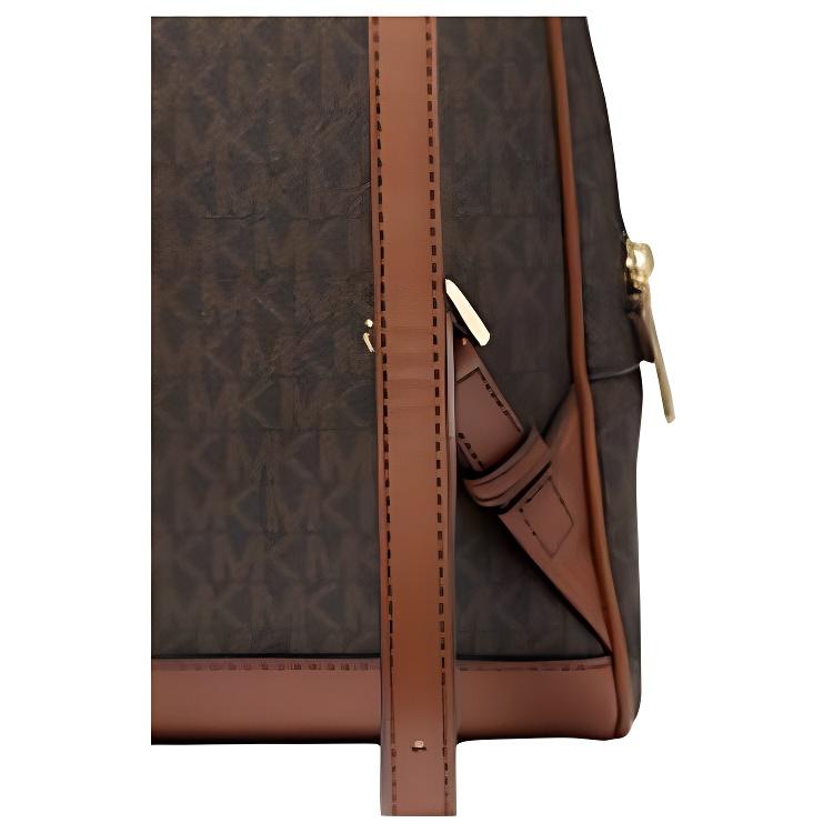 Michael Kors Rhea Zaino Medio in Tela Rivestita con Logo Signature Donna Zaino Marrone 35S5GRAB2B-BROWN