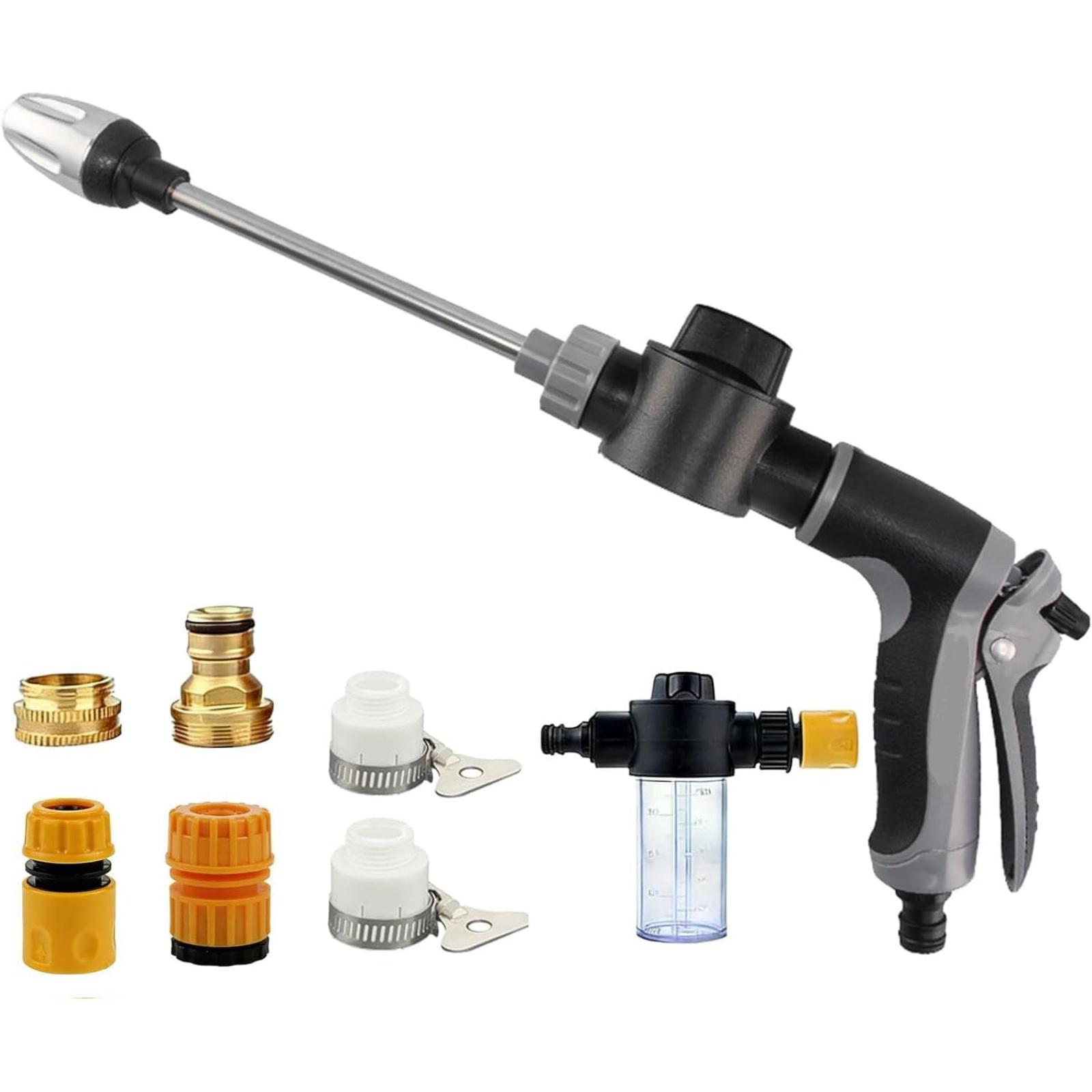 

Pressure Washer, Handheld Power Washer With 360° Rotating Nozzle, 3 Spray Modes, Stainless Steel Universal Hose Fit, Tool-Free Installation One Size