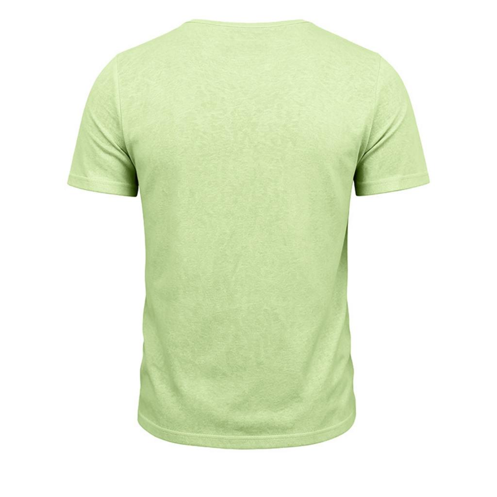 Men Short Sleeve T Shirt Crew Neck Solid Basic Tee Casual Streetwear Fit Lightweight Simple Top for Everyday Use