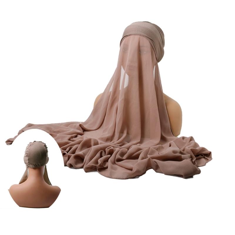 Elegant Draping Chiffon Scarf For Women Head Scarf Wrap With Natural Fall Enhances Style In Prom And Casual Event