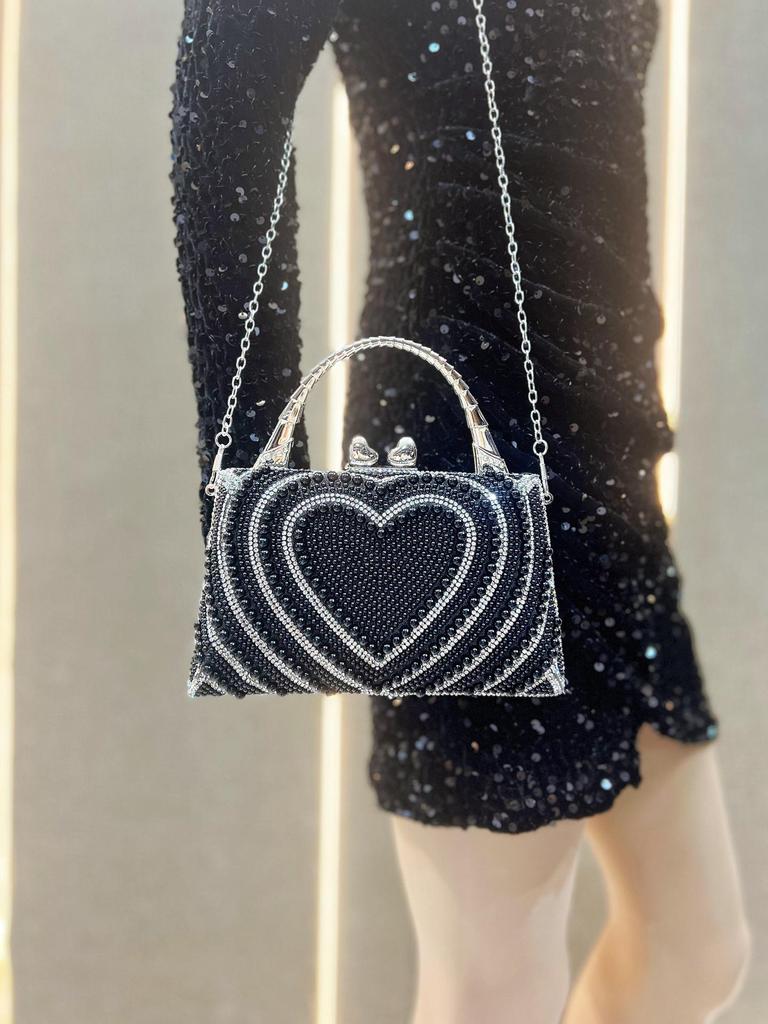 Elegantní večerní crossbody kabelka s kamínky pro bankety a společenské události