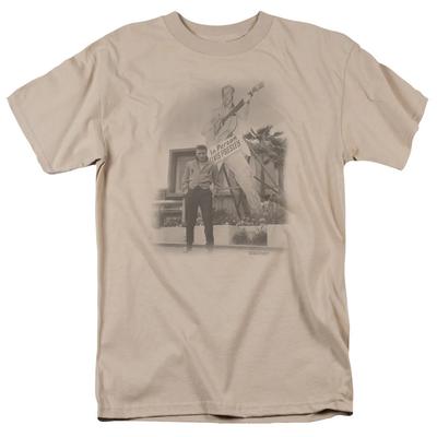 Elvis Presley Überlebensgroß Herren T-Shirt Sand