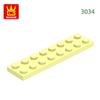 Non-Toxic 44Pcs/Lot 3034 2X8 Foundation Board Building Blocks Moc Basic Components Part Compatible With Bricks Children Toy Gift Box