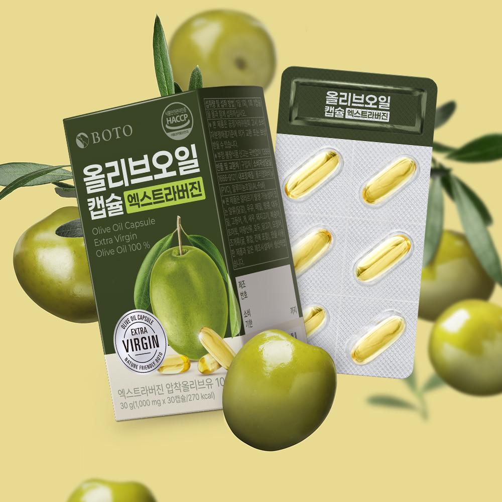 BOTO Extra Virgin Olive Oil Capsules 1,000mg 30 Capsules 6 Boxes