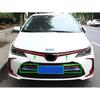 Car Front Fog Light Frame Grills Trim Strip Upper Middle Mesh Net Moulding Lamp Cover Sticker Styling For Toyota Corolla  +