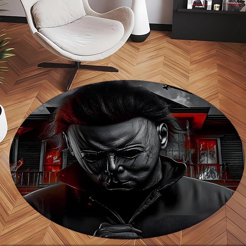 Michael Myers (1) Round Office Rug Decorative Floor Rug for Office Bedroom Living Room and Home Space