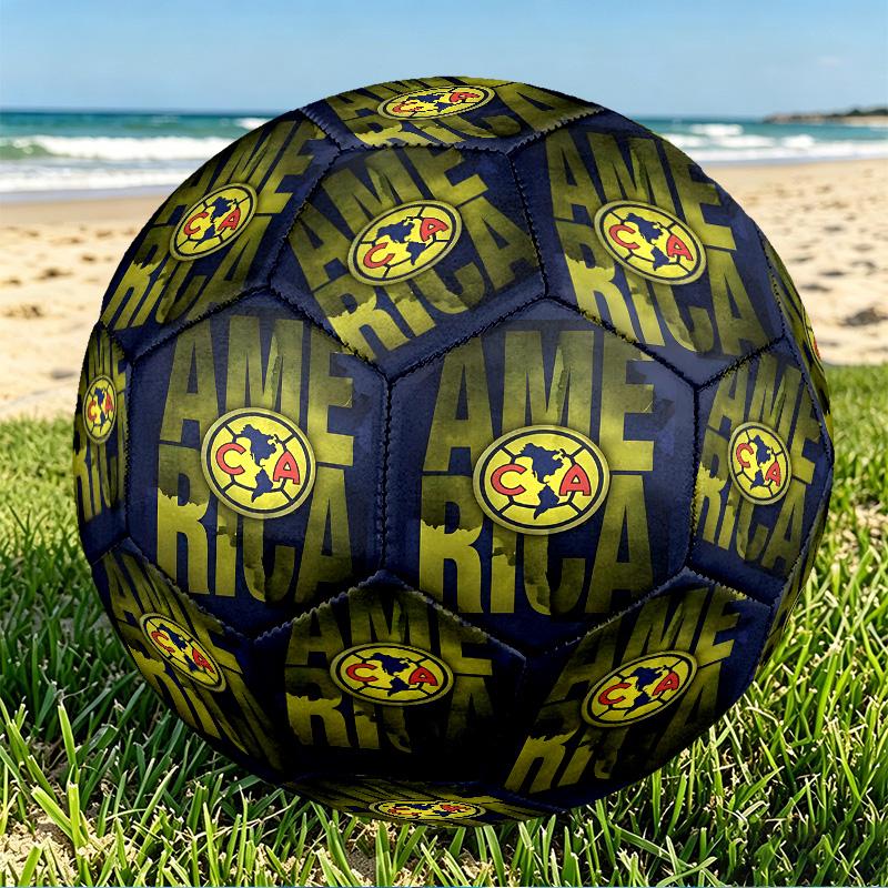 Club America Print Size 5 Soccer Ball, PU Wear Resistant Football for Match Training and Daily Practice, Birthday Gift for Soccer Fans