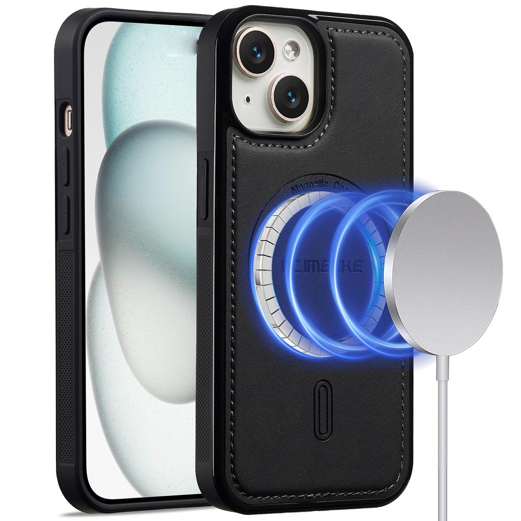 LC.IMEEKE L6 Do iPhone 13 mini/12 mini Etui Pokrowiec na Telefon z Powlekanej Skóry PU PC TPU Kompatybilny z MagSafe