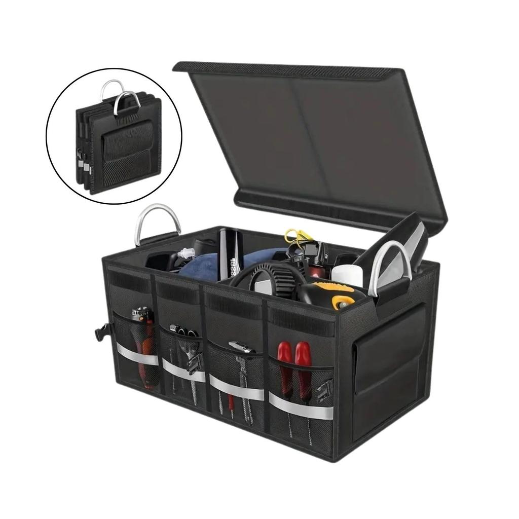 The Itisyou Car Trunk Storage Box Is a Foldable Storage Box with Ample Compartments and a Suitable for All Types of Large-capacity, Metal-reinforced