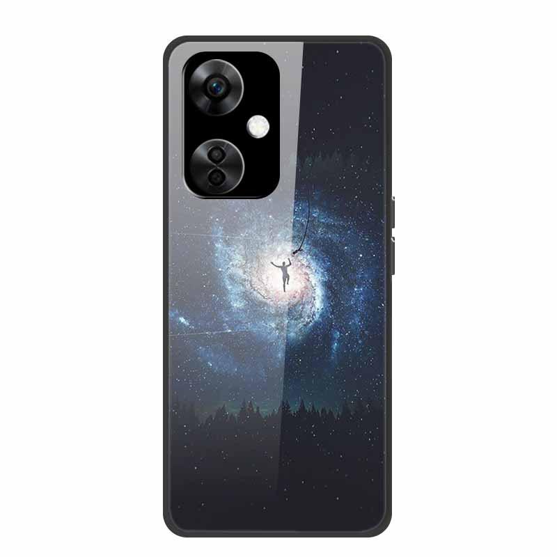 Personalisierte bunte Landschafts-Handyhülle mit gehärtetem Glas für OnePlus NORD CE 3 5G
