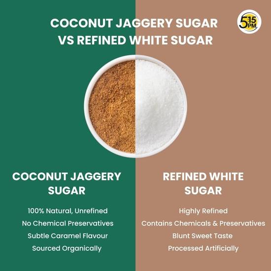 5:15PM Organic Coconut Sugar 500g | Unrefined Sugar Substitute | Coconut Palm Sugar | Natural Sweetener |100% Pure