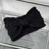 Vintage Y2K Winter Warm Twists Bowknot Hairband for Women Knitting Hairbands Windproof Hair Hoop Sweet Cool Hair Accessories