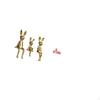 Bunny Deer Family Figurine Sculpture Tabletop Centerpiece Ornament for Cabinet Bookshelf Kitchen