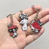 Acrylic Halloween Keychain Mushroom Girl Key Ring Crossbody Bag Pendant Keychain