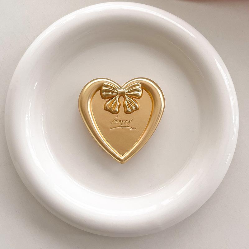 Electroplating Love Bow Metal Airbag Bracket Mobile Phone Magnetic Suction Magsafe Retractable Back Stick To Desktop To Watch Dramas
