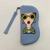 Cute Cartoon Silicone Glasses Case with Wrist Strap for Travel