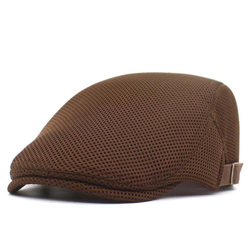 Summer Breathable Mesh Beret Men's and Women's Duck Tongue Cap Forward Cap Outdoor Sun Hat Travel Cap