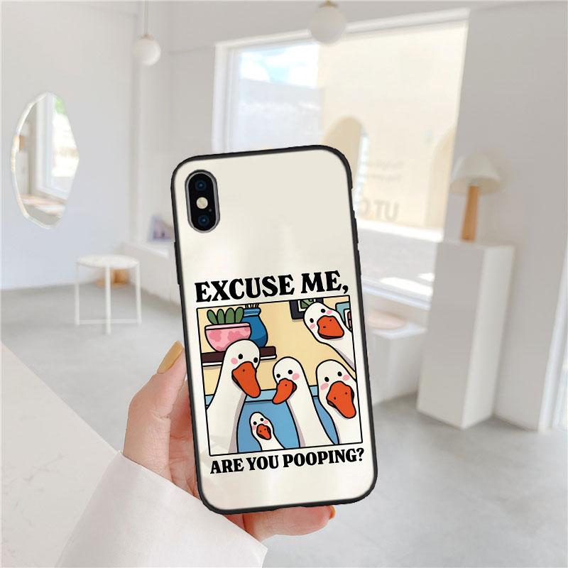 LO40 DUCK Cartoon Soft Shell Phone Case for OPPO A3 Pro A72 A74 A76 A77 A77S A78 A79 A94 A95 A18 A40M A58