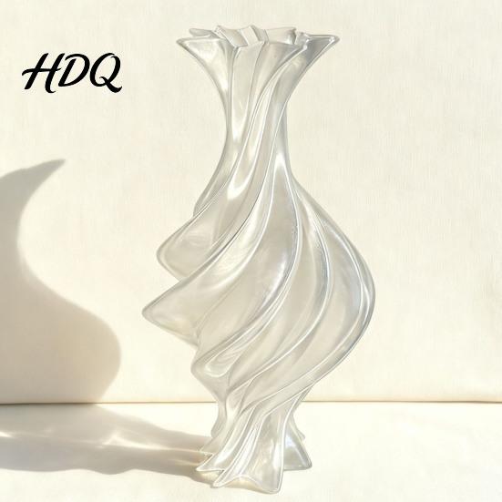 Esposizione Botanica Contemporanea Vaso Fiore Moderno Intrecciato Scultura Astratta Decorativa Stampata in 3D Vaso Artistico da Tavola Centrale per Fiori