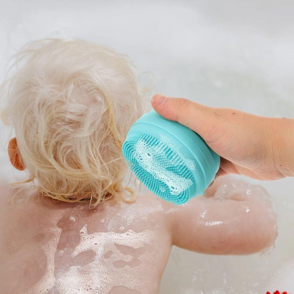 Hanging Rope Silicone Bathing Brush Massage Body Scrub Soap Box Shower Head Scrubber  Household