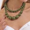 Trendy Personalized Design Big Small Round Bead Beaded Necklace Set Exaggerated Simple Fashion Choker Necklace For Women