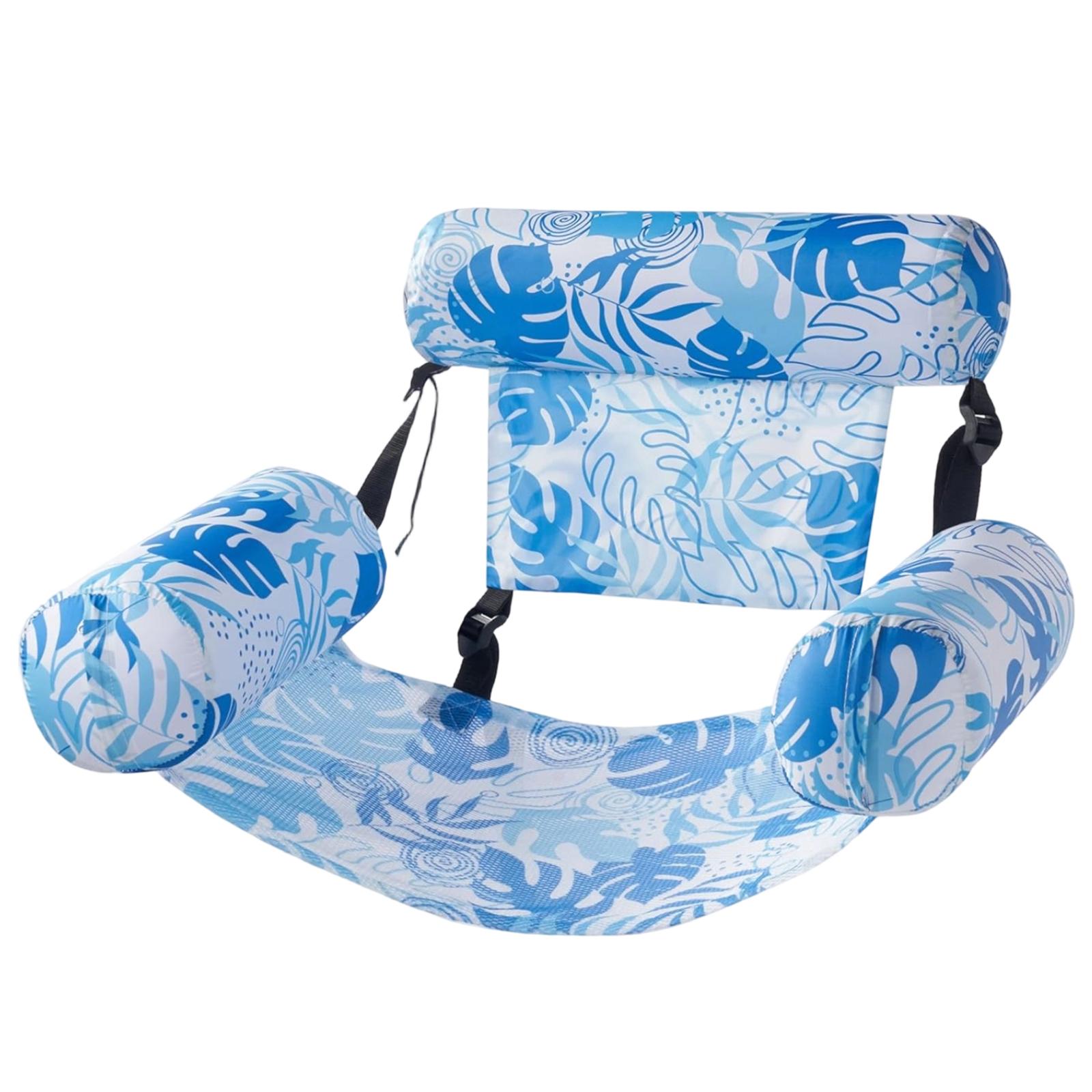 

Inflatable Floating Lounge Chair for Adults Pool Float with Adjustable Backrest and Armrests Durable Mesh Seat for Relaxation and Water Recreation One Size