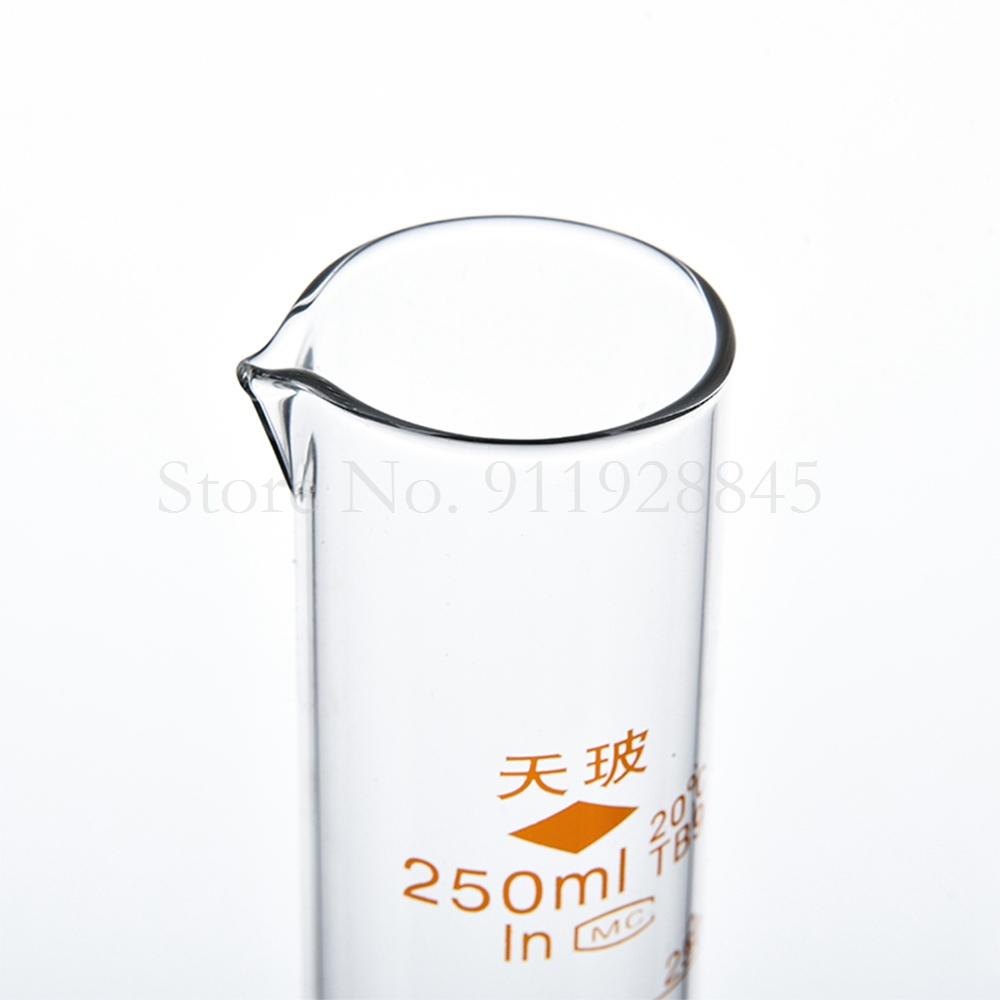1 Stück Labor Messzylinder 5ml bis 1000ml Verdicktes Glas Messbehälter Laborbedarf