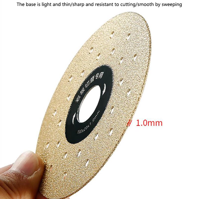 1 Stück Steinplatte Flachschleif-Trennscheibe 100 mm Superdünne Trennscheibe für Porzellan Glas Keramikfliesen Diamantsäge
