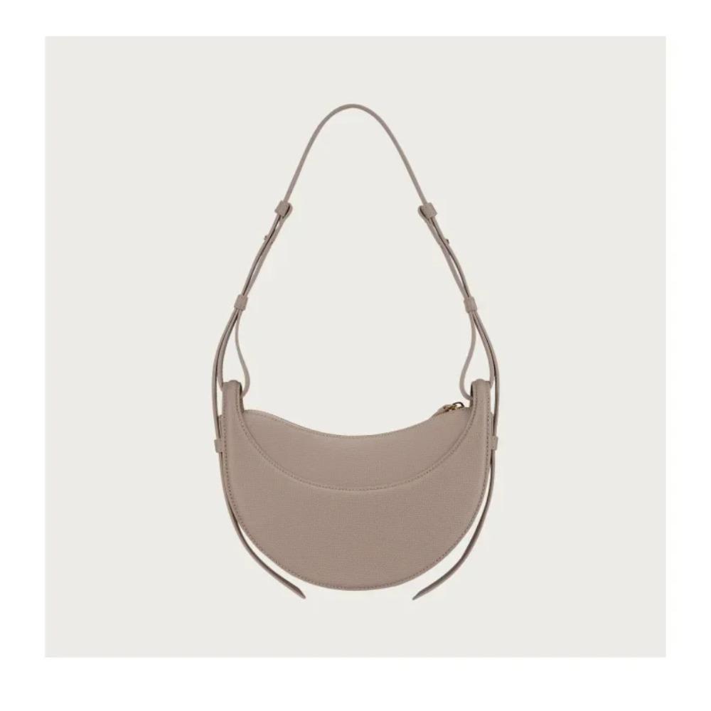 

Французская Ниша Женская Сумка Подмышки Пельмени Верблюжья Кожаная Сумка Полумесяца Высоковместительная Сумка-мессенджер Для Женщин