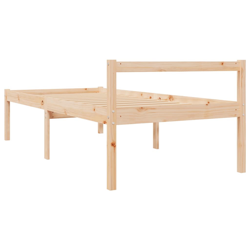 Vidaxl Bed For Seniors, 75X190 Cm, Solid Pine Wood